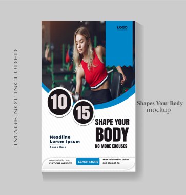 Spor Salonu Sosyal Medya Tasarım Şablonu. Sosyal medya, el ilanları, pankart jimnastik ve spor broşürleri vücut geliştirme sporu broşürleri, atletizm tasarım posterleri için uygundur.