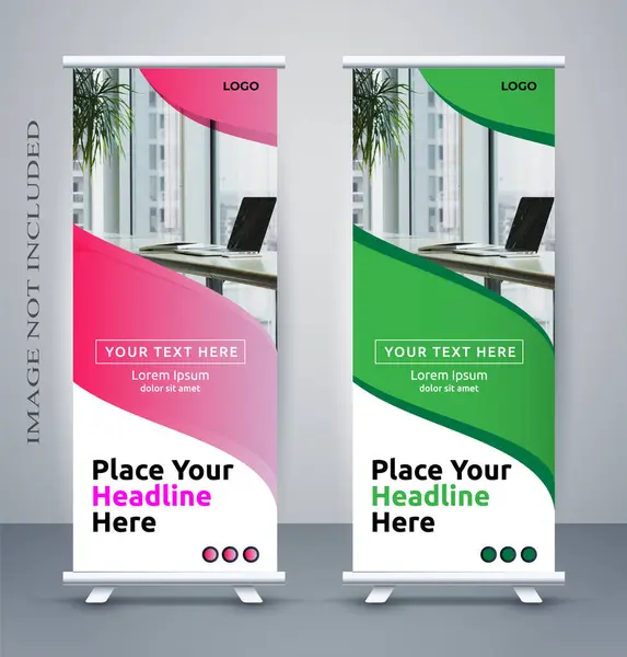 kurumsal profesyonel, asgari iş katlanabilir pankart tasarım şablonu