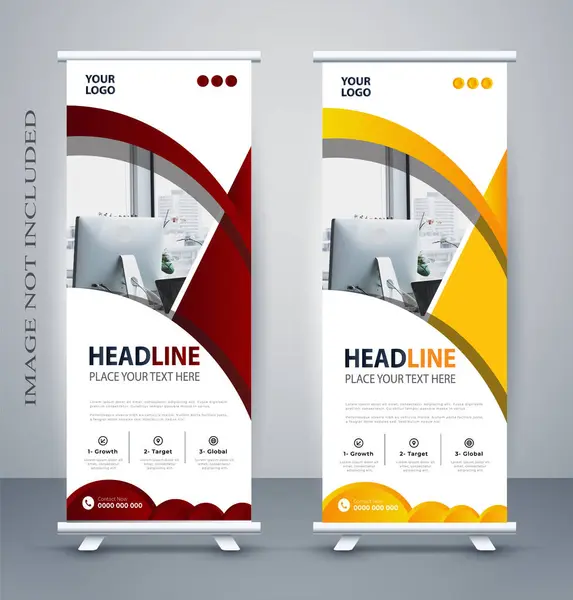 kurumsal profesyonel, asgari iş katlanabilir pankart tasarım şablonu