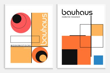 Bauhaus, Sergi Posterleri, Mimari Baskı, Galeri Duvar Sanatı Seti, Ofis Duvarı Sanatı, Modern Baskı, Minimalist Baskı, Retro Poster
