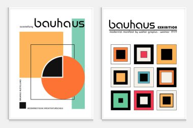 Bauhaus, Sergi Posterleri, Mimari Baskı, Galeri Duvar Sanatı Seti, Ofis Duvarı Sanatı, Modern Baskı, Minimalist Baskı, Retro Poster
