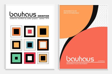 Bauhaus, Sergi Posterleri, Mimari Baskı, Galeri Duvar Sanatı Seti, Ofis Duvarı Sanatı, Modern Baskı, Minimalist Baskı, Retro Poster