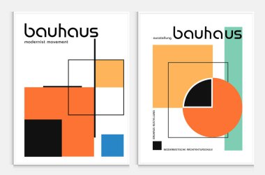Bauhaus, Sergi Posterleri, Mimari Baskı, Galeri Duvar Sanatı Seti, Ofis Duvarı Sanatı, Modern Baskı, Minimalist Baskı, Retro Poster