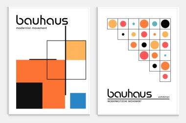 Bauhaus, Sergi Posterleri, Mimari Baskı, Galeri Duvar Sanatı Seti, Ofis Duvarı Sanatı, Modern Baskı, Minimalist Baskı, Retro Poster