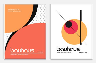Bauhaus, Sergi Posterleri, Mimari Baskı, Galeri Duvar Sanatı Seti, Ofis Duvarı Sanatı, Modern Baskı, Minimalist Baskı, Retro Poster
