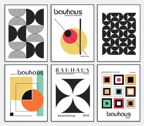 Bauhaus, Sergi Posterleri, Mimari Baskı, Galeri Duvar Sanatı Seti, Ofis Duvarı Sanatı, Modern Baskı, Minimalist Baskı, Retro Poster