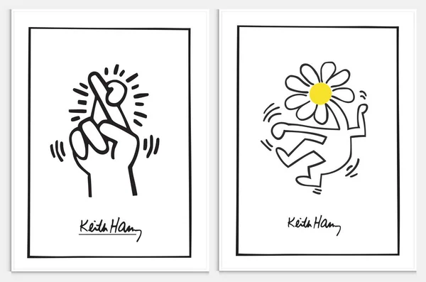 Keith Haring Seti 3, Sergi Posteri, Keith Haring Posteri, Galeri Duvarı, Pop Art Home Dekor, Duvar Sanatı, Müze Posteri, Pop Art Print,