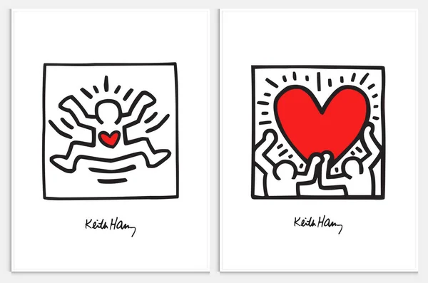 Keith Haring Seti 3, Sergi Posteri, Keith Haring Posteri, Galeri Duvarı, Pop Art Home Dekor, Duvar Sanatı, Müze Posteri, Pop Art Print,