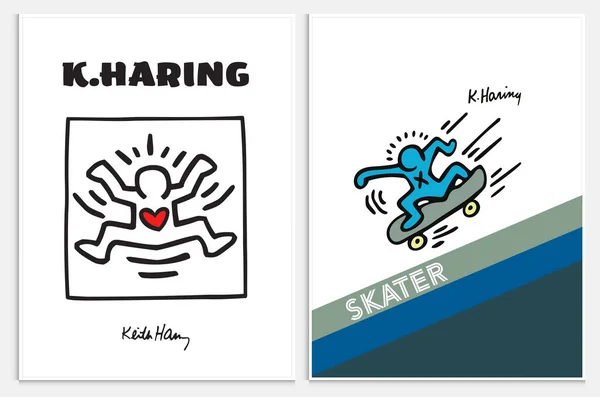 Keith Haring Seti 3, Sergi Posteri, Keith Haring Posteri, Galeri Duvarı, Pop Art Home Dekor, Duvar Sanatı, Müze Posteri, Pop Art Print,