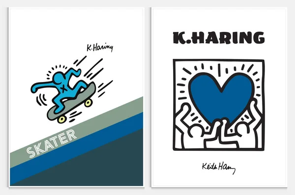 Keith Haring Seti 3, Sergi Posteri, Keith Haring Posteri, Galeri Duvarı, Pop Art Home Dekor, Duvar Sanatı, Müze Posteri, Pop Art Print,