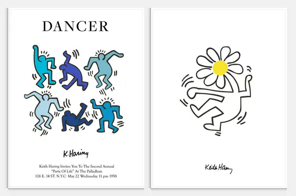 Keith Haring Seti 3, Sergi Posteri, Keith Haring Posteri, Galeri Duvarı, Pop Art Home Dekor, Duvar Sanatı, Müze Posteri, Pop Art Print,