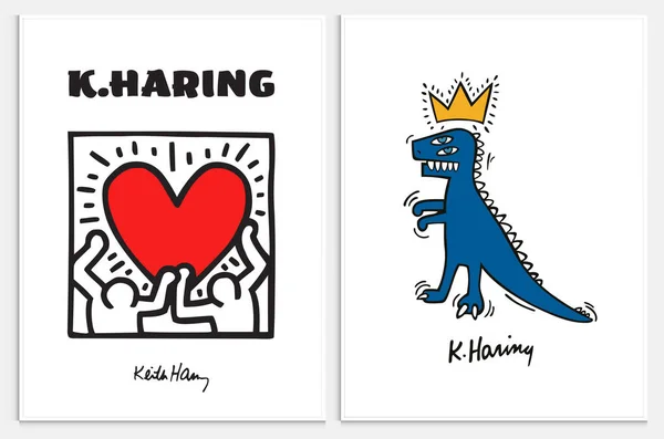 Keith Haring Seti 3, Sergi Posteri, Keith Haring Posteri, Galeri Duvarı, Pop Art Home Dekor, Duvar Sanatı, Müze Posteri, Pop Art Print,