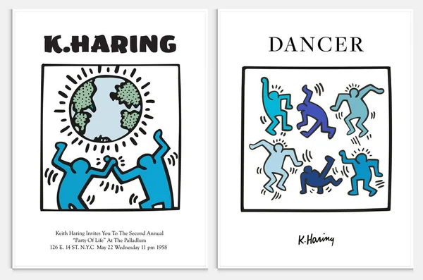 Keith Haring Seti 3, Sergi Posteri, Keith Haring Posteri, Galeri Duvarı, Pop Art Home Dekor, Duvar Sanatı, Müze Posteri, Pop Art Print,