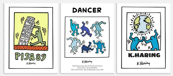 Keith Haring Seti 3, Sergi Posteri, Keith Haring Posteri, Galeri Duvarı, Pop Art Home Dekor, Duvar Sanatı, Müze Posteri, Pop Art Print,