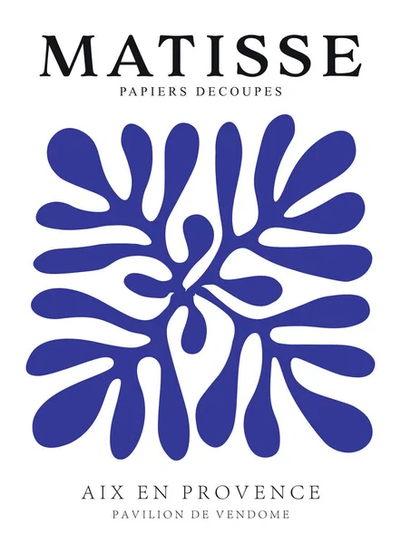 Matisse tarzında soyut sanat seti, Dekoratif Modern Sanat, Vektör illüstrasyon posteri içerir.