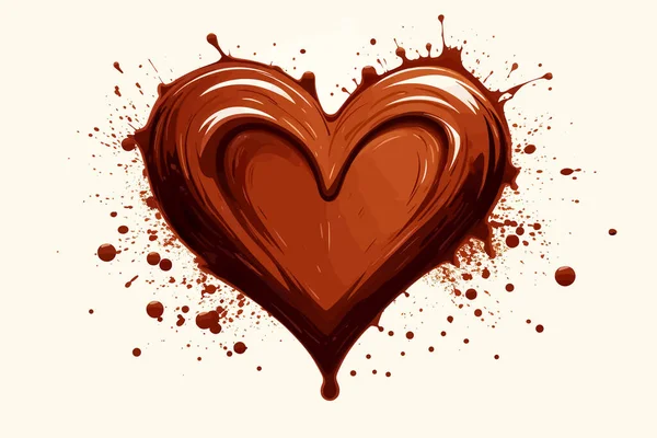 Rayakan Hari Coklat Sedunia Dengan Satu Vektor Chocolate Heart Menampilkan - Stok Vektor