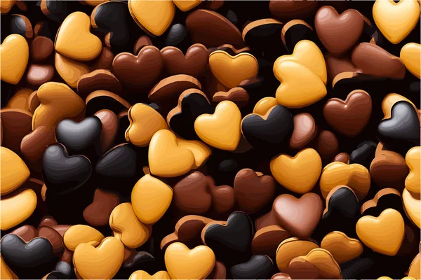 Rayakan Hari Coklat Sedunia Pada Juli Dengan Vektor Chocolate Heart - Stok Vektor