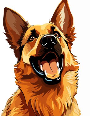 Material vector illustrations of dogs, isolated to provide design flexibility. A useful asset for designers requiring canine-themed elements. clipart