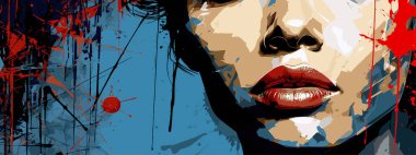 Güçlü, militan kadın yüzlerinin yer aldığı etkileyici malzeme taşıyıcı bayrakları. Soyut arkaplanlarla uyumlu. Bir sürü mesaj alanı. Web kullanımı için ideal.