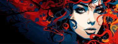 Güçlü, militan kadın yüzlerinin yer aldığı etkileyici malzeme taşıyıcı bayrakları. Soyut arkaplanlarla uyumlu. Bir sürü mesaj alanı. Web kullanımı için ideal.