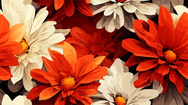 Vektor Muster Vintage Inspiriert Die Saisonale Flora Herbstlichen Tönen Präsentieren lizenzfreie Stockvektoren