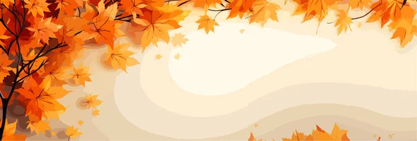 Autumnal Themed Vectors Featuring Leaves Branches Trees Ideal Commercial Applications — Stock Vector