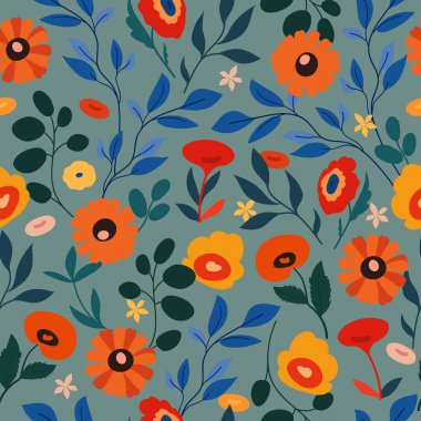 Klasik, soyut, dikişsiz desen vektörü. Tekstil, ambalaj kağıdı, pankart, duvar kâğıdı, kapak, kart, kumaş için renkli bir çukur.