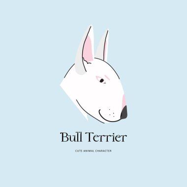 Şirin köpek teriyeri köpek vektör kartı. Giysi, baskı, kapak, çıkartma, damgalama ve dijital projeler için evcil hayvan karakter çizimi