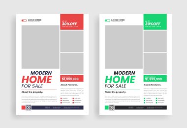 Ev satışı gayrimenkul ilanı poster tasarımı şablonu