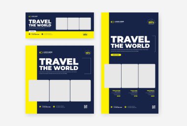 seyahat sosyal medya şablon tasarımı