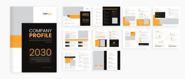 Yıllık rapor broşür tasarım şablonu 