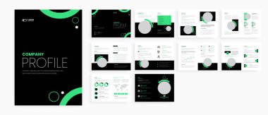 Yıllık rapor broşür tasarım şablonu 