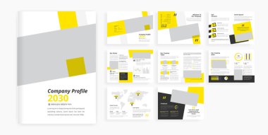 Yıllık rapor broşür tasarım şablonu 