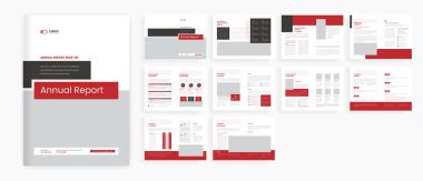 Yıllık rapor tasarımı, şirket işleri yıllık rapor tasarım şablonu