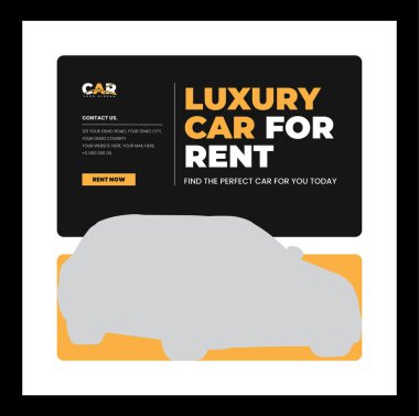 Kiralık araba sosyal medya paylaşımı, araba sosyal medya pazarlama postası tasarım şablonu