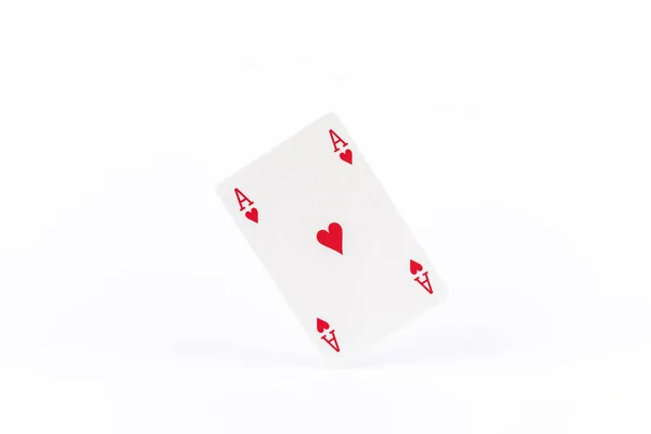 Het Spelen Van Poker Kaarten Witte Achtergrond — Stockfoto
