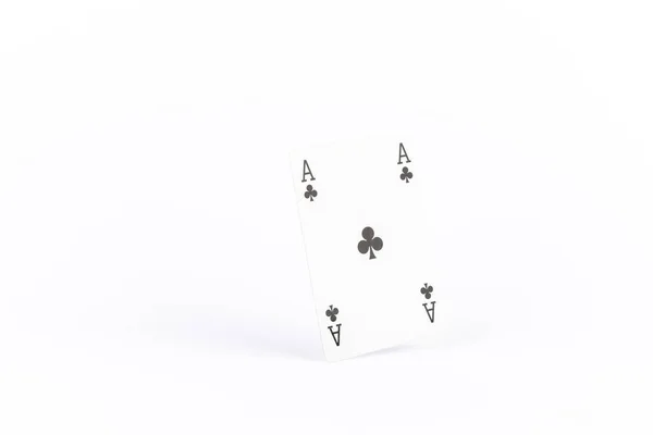 Spela Poker Kort Vit Bakgrund — Stockfoto