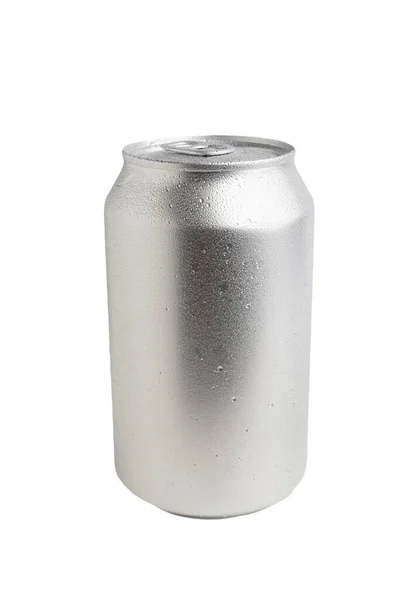 Aluminium Läsk Kan Mockup Isolerad Front View — Stockfoto