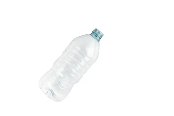 在白色背景上隔离的塑料瓶水 — 图库照片