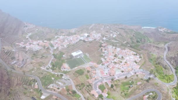 Imagens Aéreas Drones Uma Estrada Asfalto Curvilínea Ilha Gomera Espanha — Vídeo de Stock
