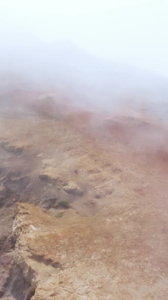 Letecký Pohled Vysočinu Krajina Nízkými Mraky Horách Ostrově Gomera — Stock video