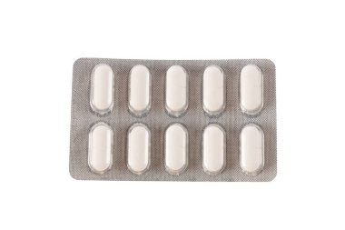 Beyaz arka planda izole edilmiş ilaç şişliği. Yüksek kalite fotoğraf