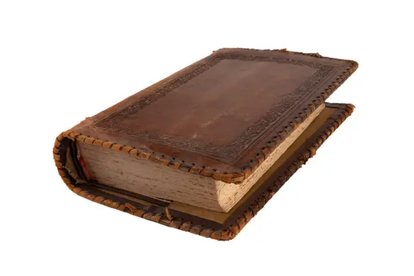 Eski deri kitap arka plan izole edilmemiş. Yüksek kalite fotoğraf