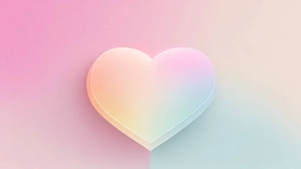Heart shape in pastel colors on colorful background. Love concept.