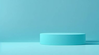 gök mavisi minimetrik geometrik arkaplan, ürün sunumu için podyum, 3d render