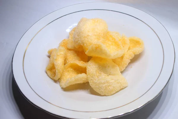 Una Porción Galletas Amarillas Para Complementar Los Alimentos —  Fotos de Stock