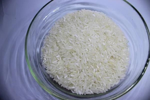 White Rice Grains One Serving — Stock Photo, Image