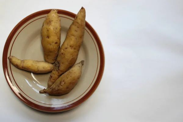 Один Вареный Сладкий Картофель Одной Порции — стоковое фото