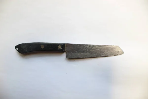 Kitchen Knife Black Handle — Stock Photo, Image