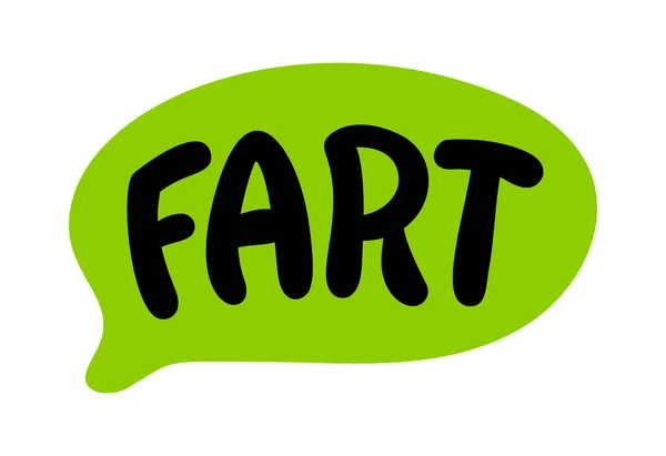 Fart Speech Bubble Sound Emit Wind Anus Waste Time Silly — Stock Vector
